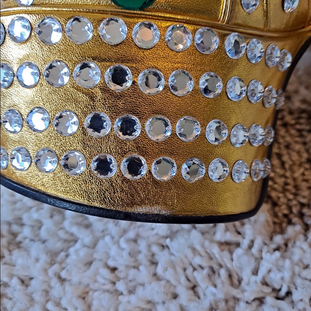 FINAL PRICE. Gucci Rhinestone Leather Platform Heels - Picture 8 of 8
